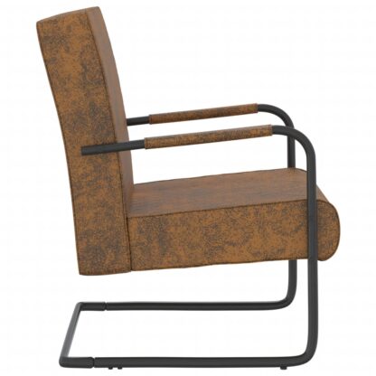 Freischwinger Braun Stoff - Image 3