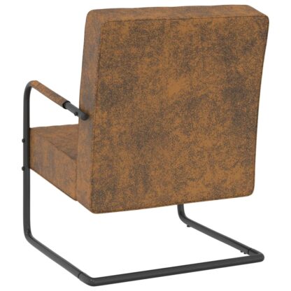 Freischwinger Braun Stoff - Image 4