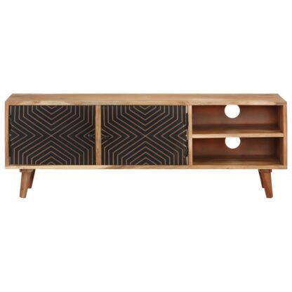 TV-Schrank 115x30x39 cm Massivholz Akazie - Image 2
