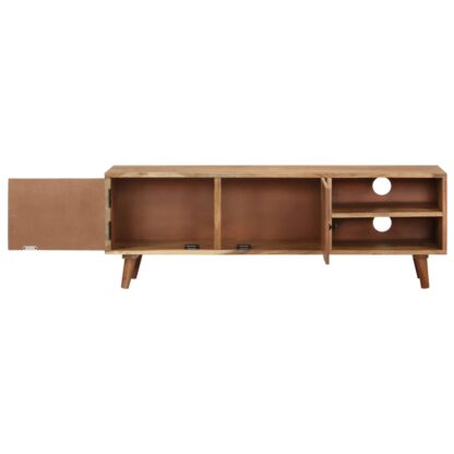 TV-Schrank 115x30x39 cm Massivholz Akazie - Image 5