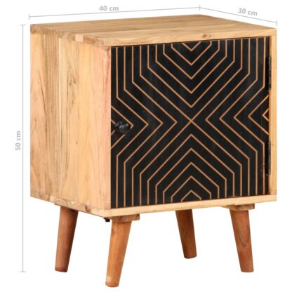 Nachttisch 40x30x50 cm Massivholz Akazie - Image 10