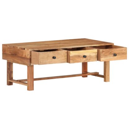 Couchtisch 100x50x40 cm Massivholz Akazie - Image 3