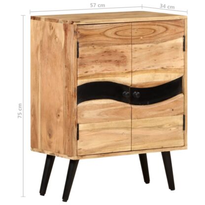 Sideboard 57x34x75 cm Akazie Massivholz - Image 9