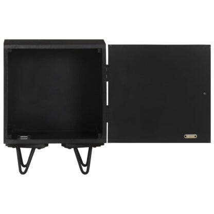 Nachttisch mit Messingfront 40x30x50 cm Massivholz Mango - Image 5