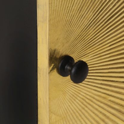 Nachttisch mit Messingfront 40x30x50 cm Massivholz Mango - Image 6