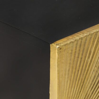 Nachttisch mit Messingfront 40x30x50 cm Massivholz Mango - Image 7