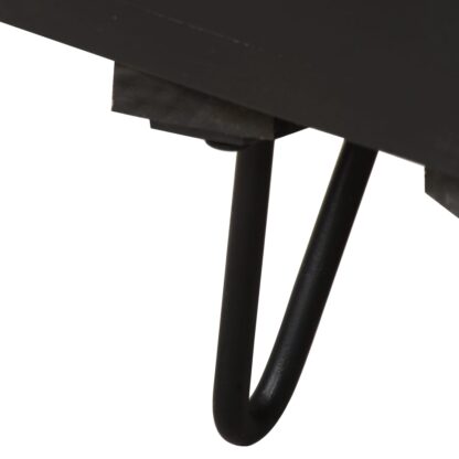 Nachttisch mit Messingfront 40x30x50 cm Massivholz Mango - Image 8