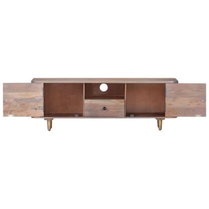 TV-Schrank 118x30x40 cm Akazie Massivholz - Image 4