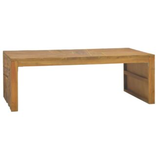 Couchtisch Erosion Teak Massivholz 110x35x38 cm