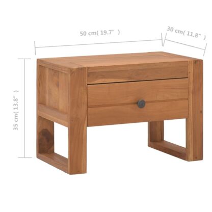 Nachttisch 50x30x35 cm Teak Massivholz - Image 9