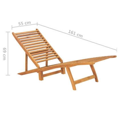 Sonnenliege Massivholz Teak - Image 6