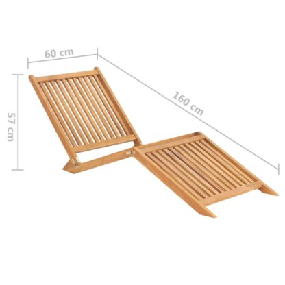 Sonnenliege Massivholz Teak - Image 8
