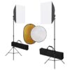 Fotostudio-Set mit Softboxen und Reflektor