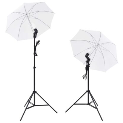 Fotostudio-Set mit Lampen, Schirmen, Hintergrund, Reflektor - Image 2