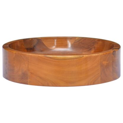 Waschbecken Massivholz Teak Φ40x10 cm - Image 2