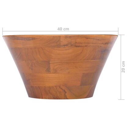 Waschbecken Massivholz Teak Φ40x20 cm - Image 6