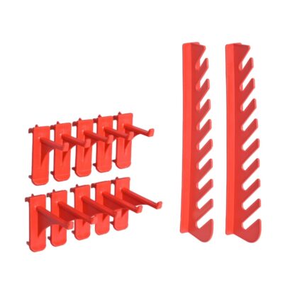 39-tlg. Behälter-Set für Kleinteile mit Wandplatten Rot Schwarz - Image 4