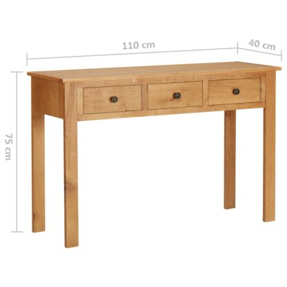Schminktisch 110x40x75 cm Massivholz Eiche - Image 8