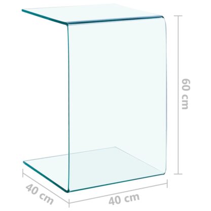 Beistelltisch 40x40x60 cm Hartglas - Image 8