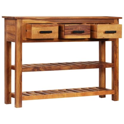 Sideboard mit 3 Schubladen 110x30x80 cm Massivholz Akazie - Image 3