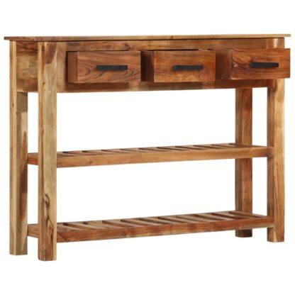 Sideboard mit 3 Schubladen 110x30x80 cm Massivholz Akazie - Image 10