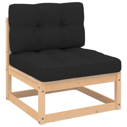 5-tlg. Garten-Lounge-Set mit Kissen Massivholz Kiefer - Image 5
