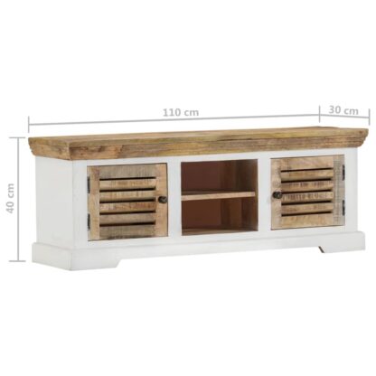 TV-Schrank 110x30x40 cm Massivholz Mango - Image 9