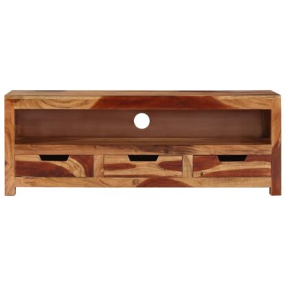 TV-Schrank 110x30x40 cm Massivholz Akazie - Image 2