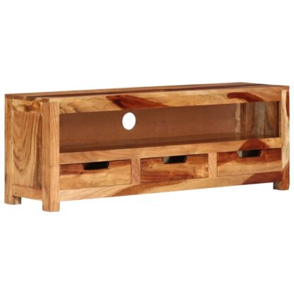 TV-Schrank 110x30x40 cm Massivholz Akazie - Image 7