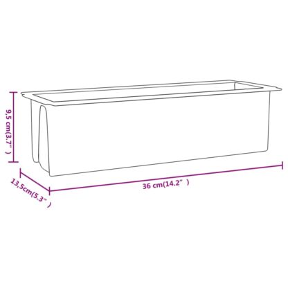 Pflanzkasten für Europaletten 12 Stk. Grau 36x13,5x9,5 cm PP - Image 7