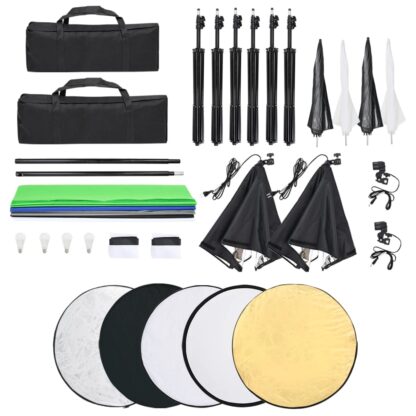 Fotostudio-Set mit Beleuchtung, Hintergrund und Reflektor - Image 10