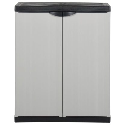 Garten-Lagerschrank mit 1 Boden Grau und Schwarz 68x40x85 cm - Image 2