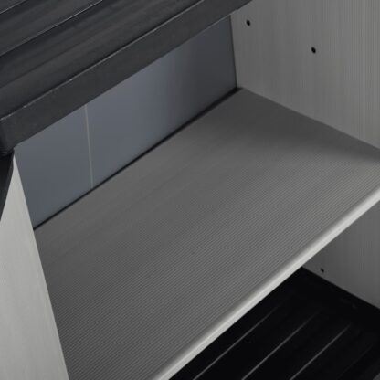 Garten-Lagerschrank mit 1 Boden Grau und Schwarz 68x40x85 cm - Image 7