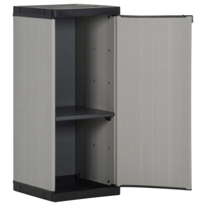 Garten-Lagerschrank mit 1 Boden Grau und Schwarz 35x40x85 cm - Image 3