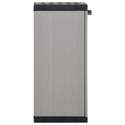 Garten-Lagerschrank mit 1 Boden Grau und Schwarz 35x40x85 cm - Image 4