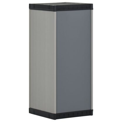 Garten-Lagerschrank mit 1 Boden Grau und Schwarz 35x40x85 cm - Image 6
