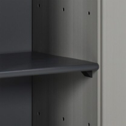 Garten-Lagerschrank mit 1 Boden Grau und Schwarz 35x40x85 cm - Image 7