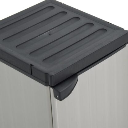 Garten-Lagerschrank mit 1 Boden Grau und Schwarz 35x40x85 cm - Image 8