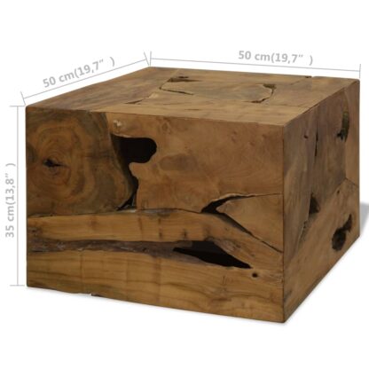 Couchtisch 50x50x35 cm Teakholz Braun - Image 7