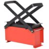 Papierbrikettpresse Stahl 34x14x14 cm Schwarz und Rot
