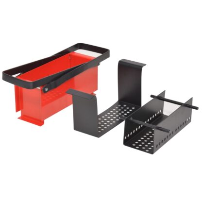 Papierbrikettpresse Stahl 34x14x14 cm Schwarz und Rot - Image 4
