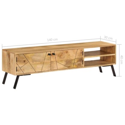 TV-Schrank Massivholz Mango 140 x 30 x 40 cm - Image 11