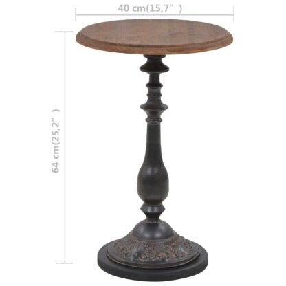 Beistelltisch Tannenholz Massiv 40 x 64 cm Braun - Image 8