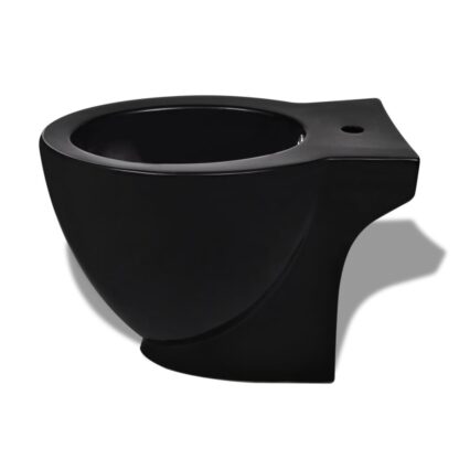 Stand-WC & Bidet Set Schwarz Keramik - Image 10