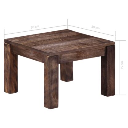 Couchtisch 50×50×35 cm Massivholz Mango - Image 7