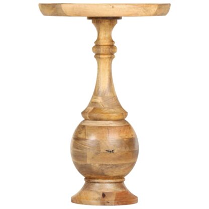 Runder Beistelltisch 43 x 43 x 66 cm Massivholz Mango - Image 2