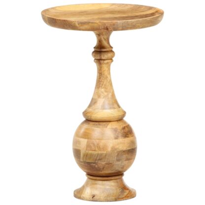 Runder Beistelltisch 43 x 43 x 66 cm Massivholz Mango - Image 11
