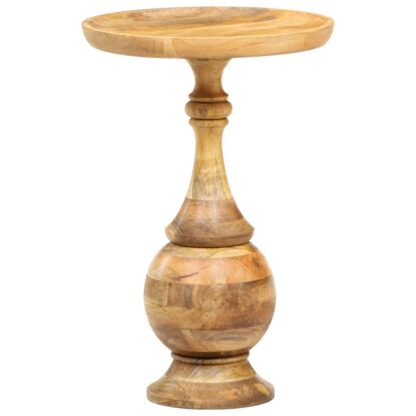 Runder Beistelltisch 43 x 43 x 66 cm Massivholz Mango - Image 8