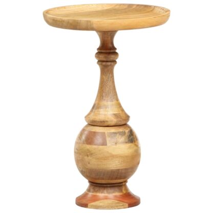 Runder Beistelltisch 43 x 43 x 66 cm Massivholz Mango - Image 9