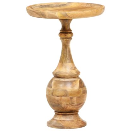 Runder Beistelltisch 43 x 43 x 66 cm Massivholz Mango - Image 10